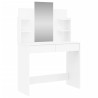 Coiffeuse avec miroir blanc brillant 96x39x142 cm 