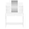 Coiffeuse avec miroir blanc brillant 96x39x142 cm 