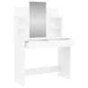 Coiffeuse avec miroir blanc brillant 96x39x142 cm 