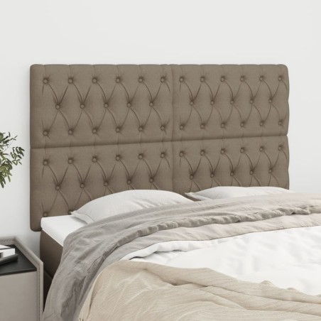 Têtes de lit 4 pcs Taupe 80x7x78/88 cm Tissu 