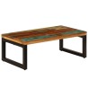 Table basse 100x50x35 cm Bois de récupération solide et acier 