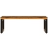 Table basse 100x50x35 cm Bois de récupération solide et acier 