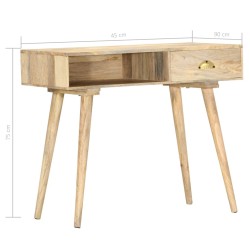 Table console 90x45x75 cm bois de manguier massif 