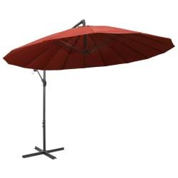 Parasol suspendu avec poteau terre cuite 3 m 
