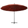 Parasol suspendu avec poteau terre cuite 3 m 