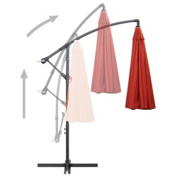 Parasol suspendu avec poteau terre cuite 3 m 