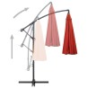 Parasol suspendu avec poteau terre cuite 3 m 