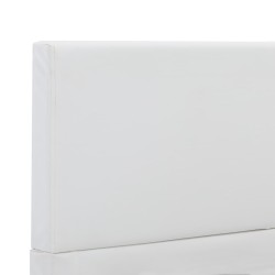 Cadre de lit sans matelas blanc similicuir 90x200 cm 