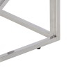 Table basse argenté acier inoxydable et verre trempé 