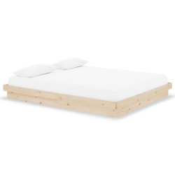 Cadre de lit sans matelas bois massif 160x200 cm 