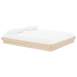Cadre de lit sans matelas bois massif 160x200 cm 