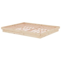 Cadre de lit sans matelas bois massif 160x200 cm 