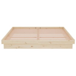 Cadre de lit sans matelas bois massif 160x200 cm 
