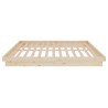 Cadre de lit sans matelas bois massif 160x200 cm 