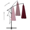 Parasol suspendu avec poteau bordeaux 3 m 