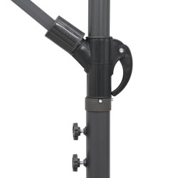 Parasol suspendu avec poteau bordeaux 3 m 