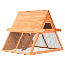 Clapier Bois de pin et de sapin massif 152x128x108 cm 