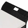 Banc de jardin avec coussin 138 cm Résine tressée Noir 