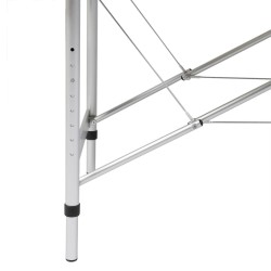 Table pliable de massage Bleu 3 zones avec cadre en aluminium 
