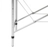 Table pliable de massage Bleu 3 zones avec cadre en aluminium 