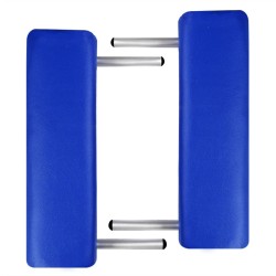 Table pliable de massage Bleu 3 zones avec cadre en aluminium 