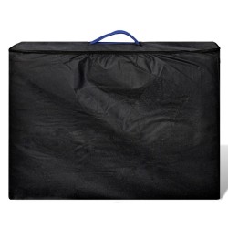 Table pliable de massage Bleu 3 zones avec cadre en aluminium 