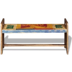 Banc Bois massif recyclé 100x30x50 cm 