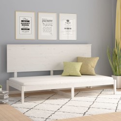 Lit de jour sans matelas blanc 80x200 cm bois de pin massif 