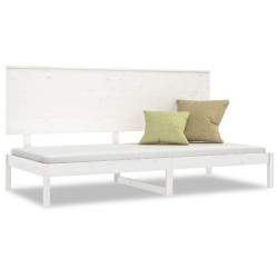 Lit de jour sans matelas blanc 80x200 cm bois de pin massif 