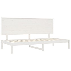 Lit de jour sans matelas blanc 80x200 cm bois de pin massif 