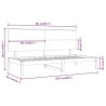 Lit de jour sans matelas blanc 80x200 cm bois de pin massif 