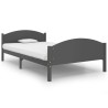 Cadre de lit sans matelas gris foncé pin massif 120x200 cm 