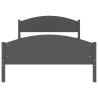 Cadre de lit sans matelas gris foncé pin massif 120x200 cm 