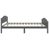 Cadre de lit sans matelas gris foncé pin massif 120x200 cm 