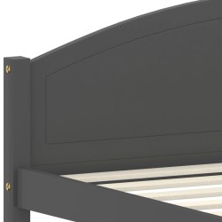 Cadre de lit sans matelas gris foncé pin massif 120x200 cm 