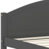 Cadre de lit sans matelas gris foncé pin massif 120x200 cm 