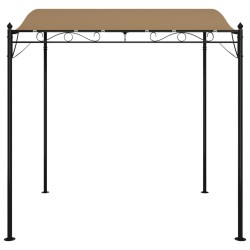 Auvent taupe 2x2,3 m 180 g/m² tissu et acier 
