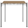 Auvent taupe 2x2,3 m 180 g/m² tissu et acier 