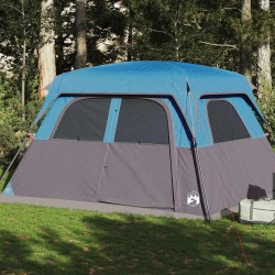 Tente de cabine familiale 6 personnes bleu imperméable 