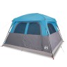 Tente de cabine familiale 6 personnes bleu imperméable 