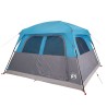 Tente de cabine familiale 6 personnes bleu imperméable 