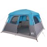 Tente de cabine familiale 6 personnes bleu imperméable 