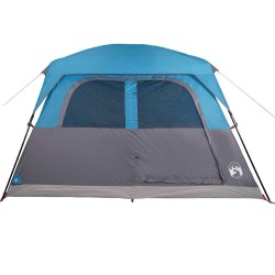 Tente de cabine familiale 6 personnes bleu imperméable 