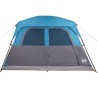 Tente de cabine familiale 6 personnes bleu imperméable 