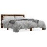 Cadre de lit sans matelas chêne fumé 160x200 cm 
