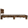 Cadre de lit sans matelas chêne fumé 160x200 cm 