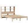 Lit bibliothèque sans matelas 135x190 cm bois de pin massif 