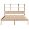 Lit bibliothèque sans matelas 135x190 cm bois de pin massif 