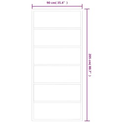 Porte coulissante Verre ESG et aluminium 90x205 cm Noir 