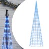 Sapin de Noël à LED sur mât de drapeau 3000 LED bleu 800 cm 